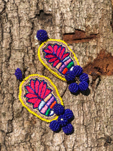 Load image into Gallery viewer, Blue Pineapple Statement Earrings