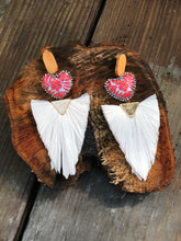 Load image into Gallery viewer, White Raffia Statement Earrings