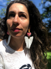 Load image into Gallery viewer, White Raffia Statement Earrings