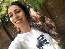 Load image into Gallery viewer, Blue Pineapple Statement Earrings