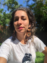 Load image into Gallery viewer, Brown and Gold Statement Earrings