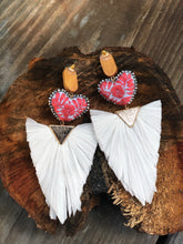 Load image into Gallery viewer, White Raffia Statement Earrings