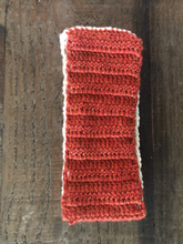 Load image into Gallery viewer, Crochet headband / wool Headband / Crochet Woollen headband/ Orange Headband / Terra Color Headband