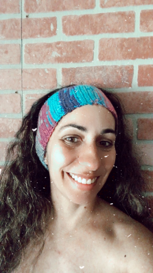 Multi Color Purple crochet headband