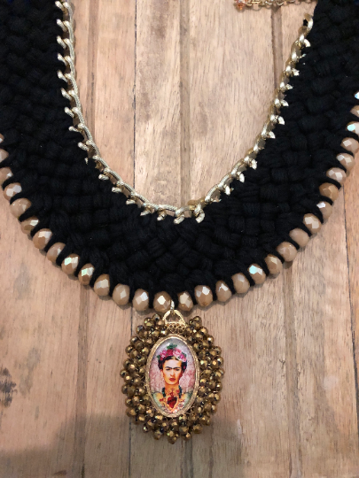 Frida Kahlo Black Statement Necklace