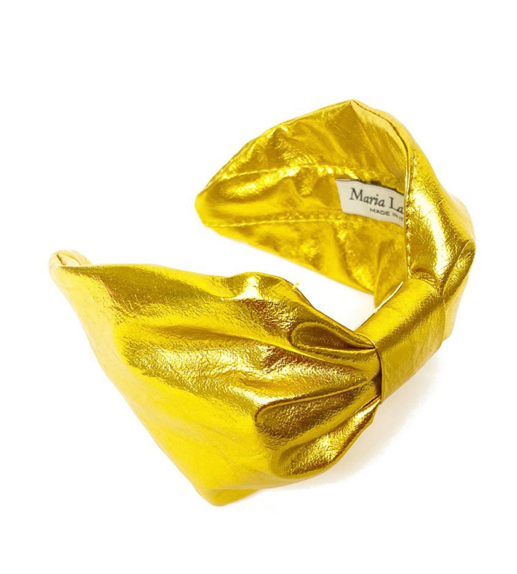 Hairband laminated Bow - Gold