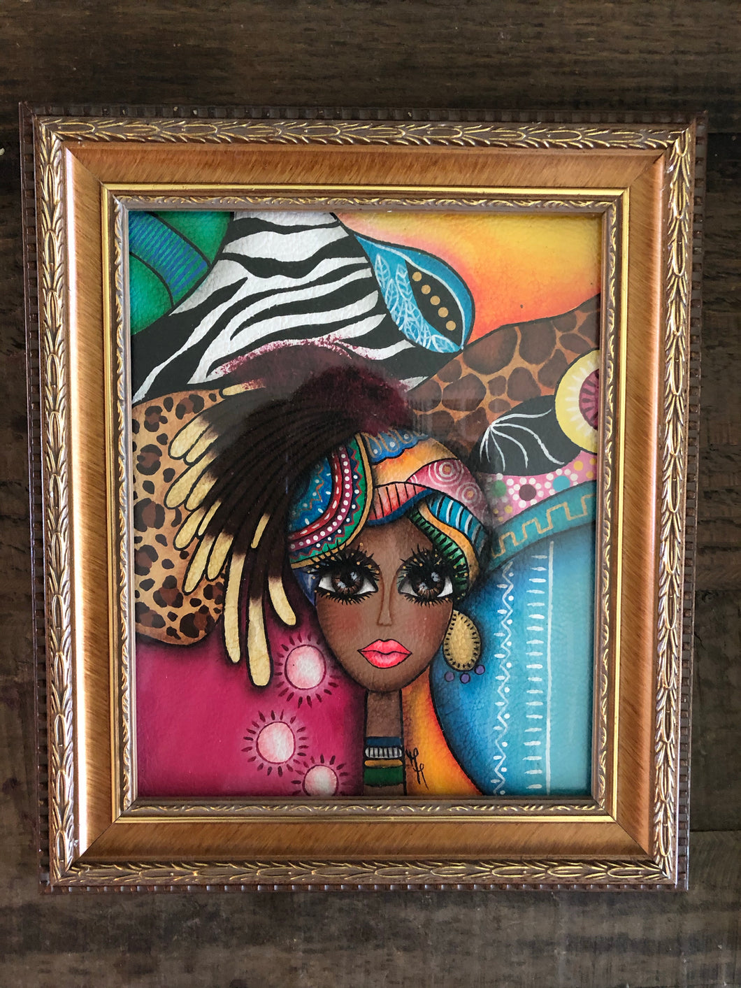 African Painting - Watercolor painting 8 x 10