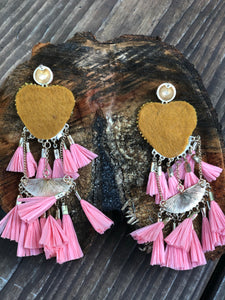 Pink Long Statement Necklace