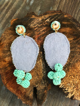 Load image into Gallery viewer, Green Pineapple Statement Earrings