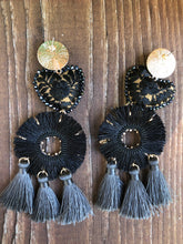 Load image into Gallery viewer, Black Statement Earrings