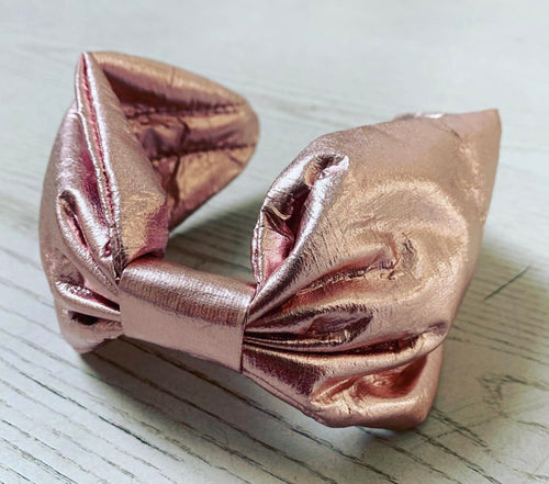 Hairband Laminated Bow - Rose Gold